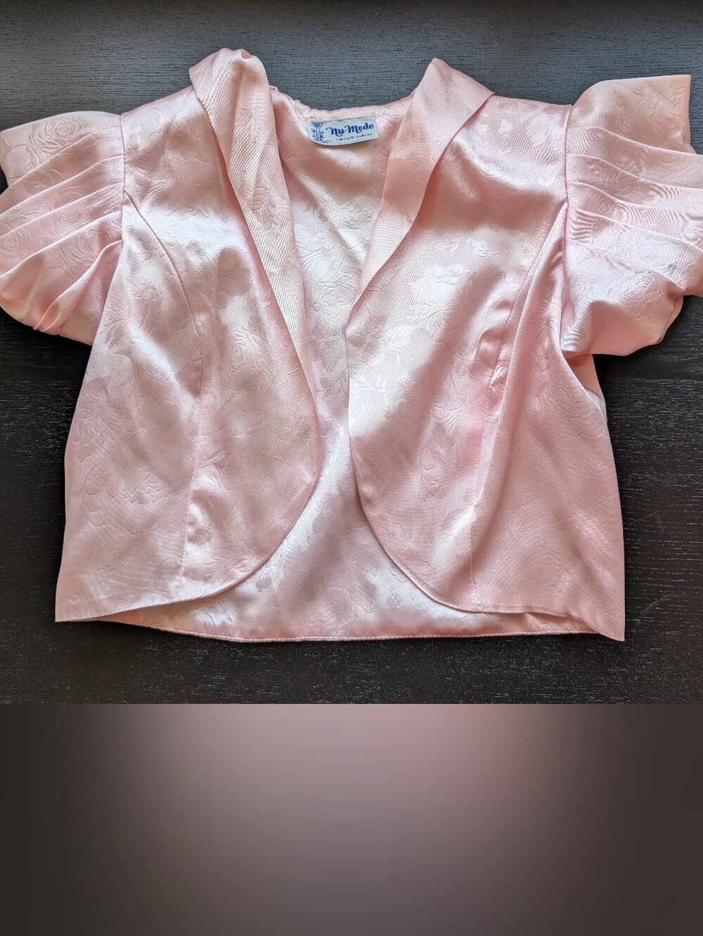Vintage Nu Mode Pink Floral Bolero Shrug